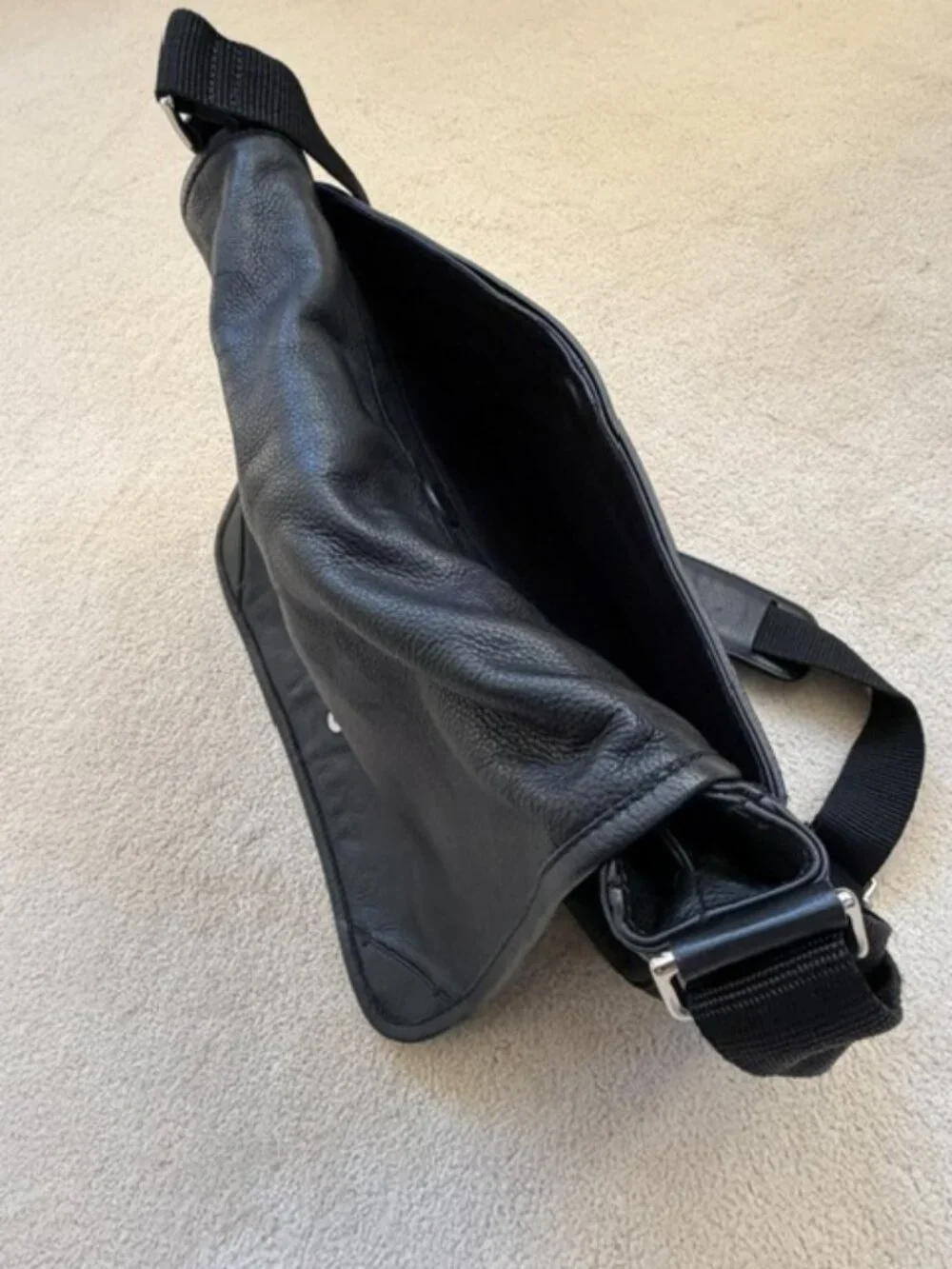 Cole Haan Pebbled Leather Laptop Messenger Bag